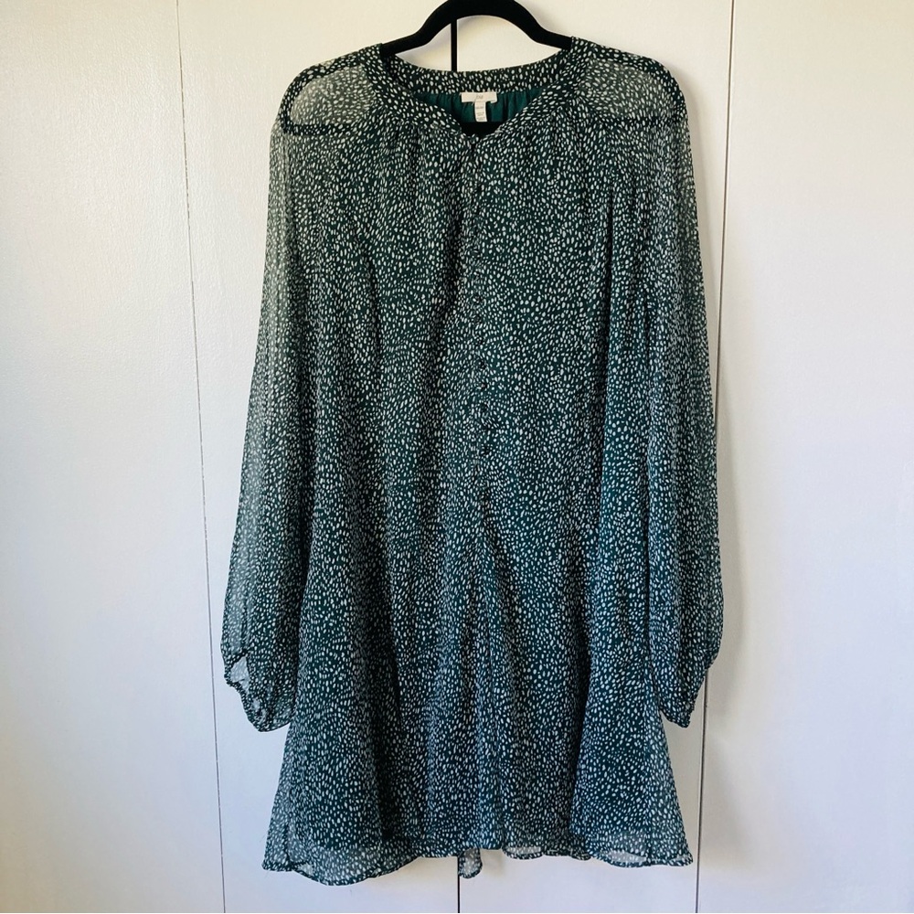 Joie Dark Green Long Sleeve Dress